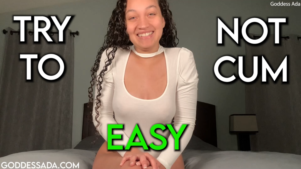thumbnail from goddess ada's joi games video try not to cum easy level