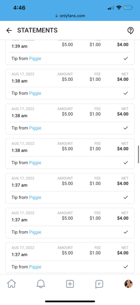 onlyfans findom paypig named piggie sends hundreds to goddess ada